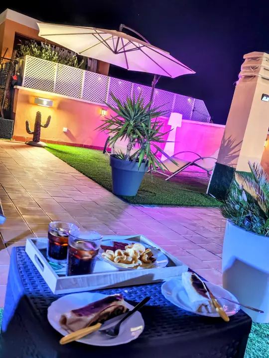 El solárium de noche