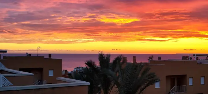 Atardecer desde la terraza